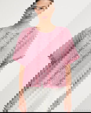 Hoss Intropia cămașă din bumbac culoarea roz, cu guler clasic, relaxed, 5872095