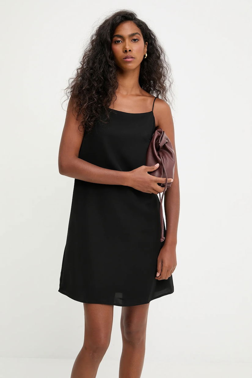 Answear.LAB rochie culoarea negru, mini, drept