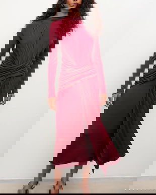 Answear.LAB rochie culoarea bordo, maxi, mulata