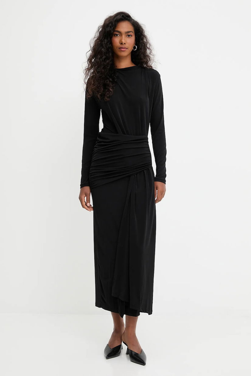 Answear.LAB rochie culoarea negru, maxi, mulata
