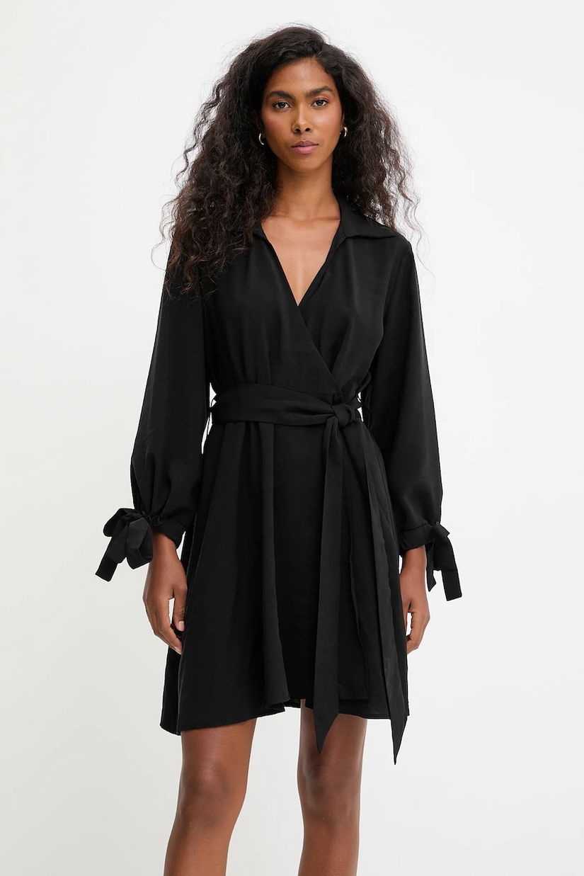 Answear.LAB rochie culoarea negru, mini, evazati