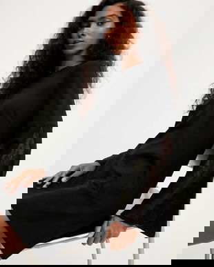 Answear.LAB rochie culoarea negru, mini, drept