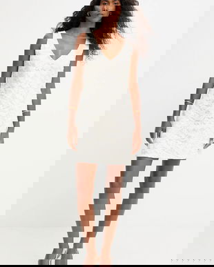 Answear.LAB rochie culoarea bej, mini, drept