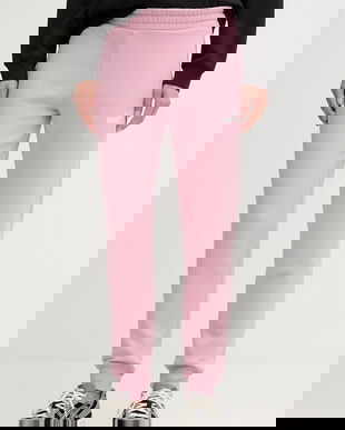 Puma pantaloni de trening culoarea roz, uni, 682449