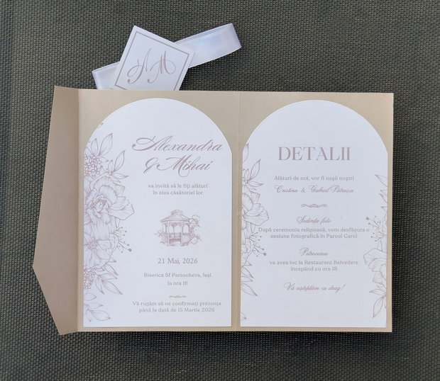 Invitatie de Nunta Stil Plic
