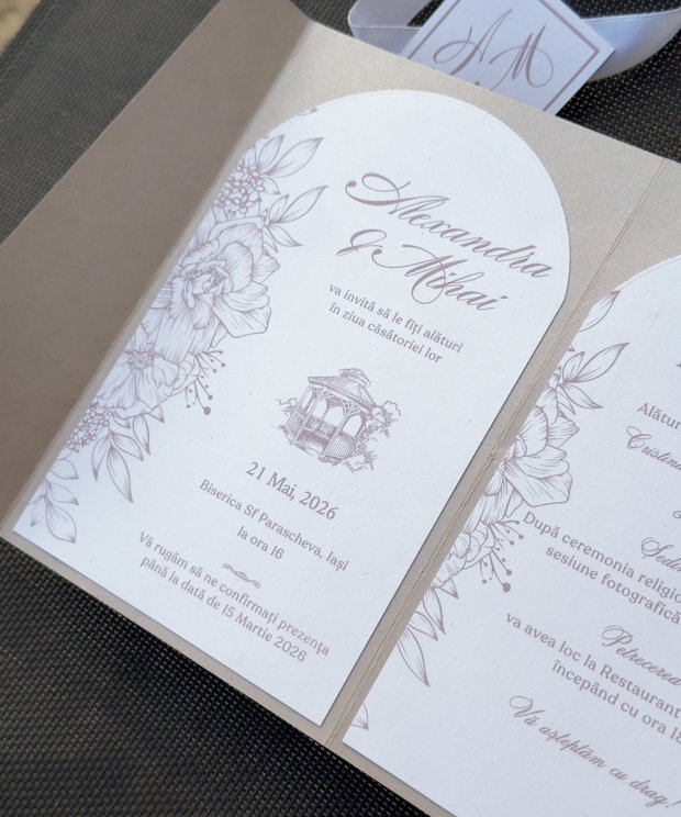Invitatie de Nunta Stil Plic