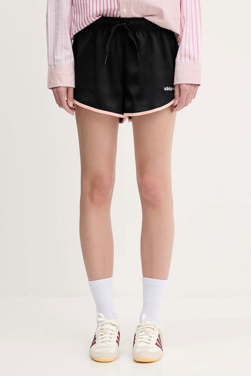 adidas Originals pantaloni scurți Sprinter Shorts culoarea negru, cu imprimeu, high waist, JP1815