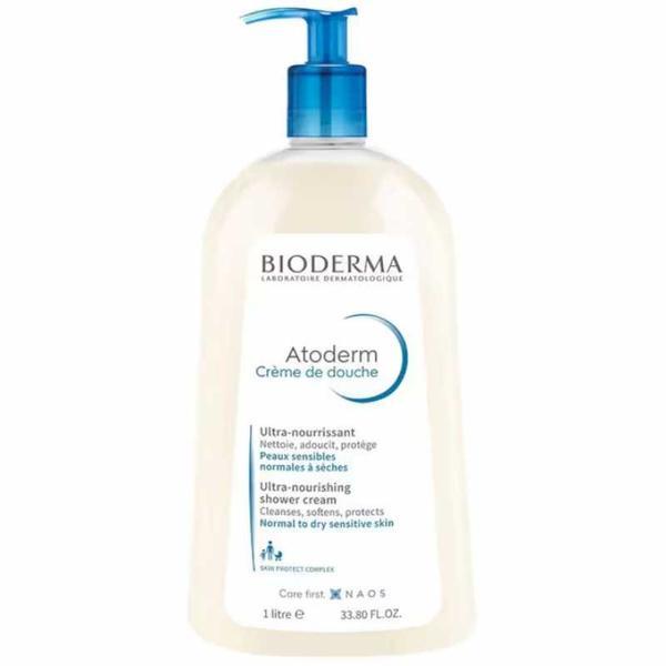 Crema de dus Bioderma Atoderm pentru piele sensibila, uscata si foarte uscata, 1000 ml