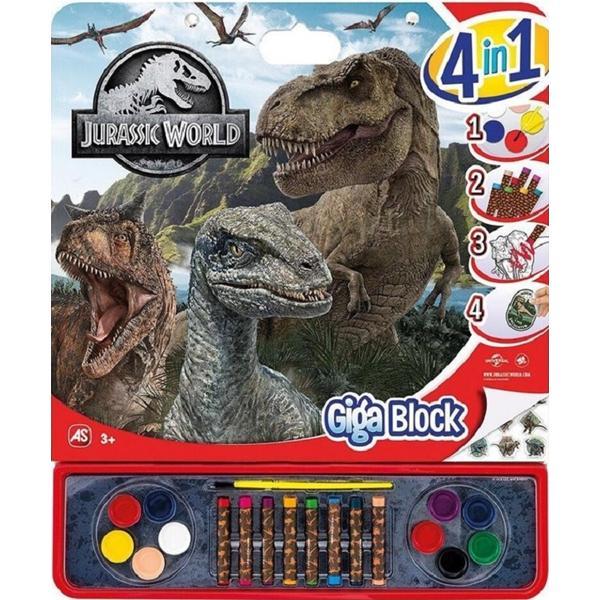 Set pentru desen. Giga block. Jurassic World 4 in 1