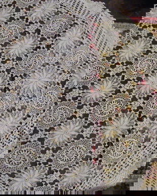 Napron dantelat rozete