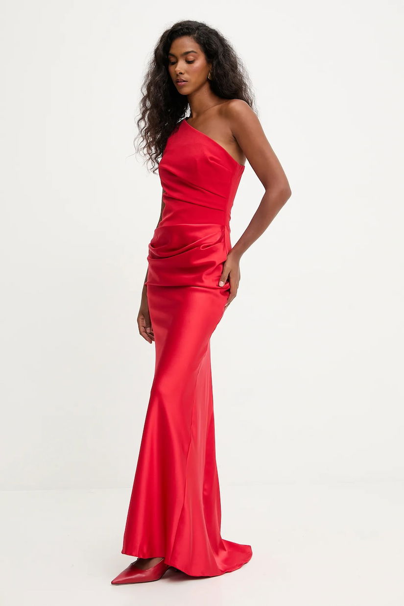 Answear.LAB rochie culoarea rosu, maxi, drept