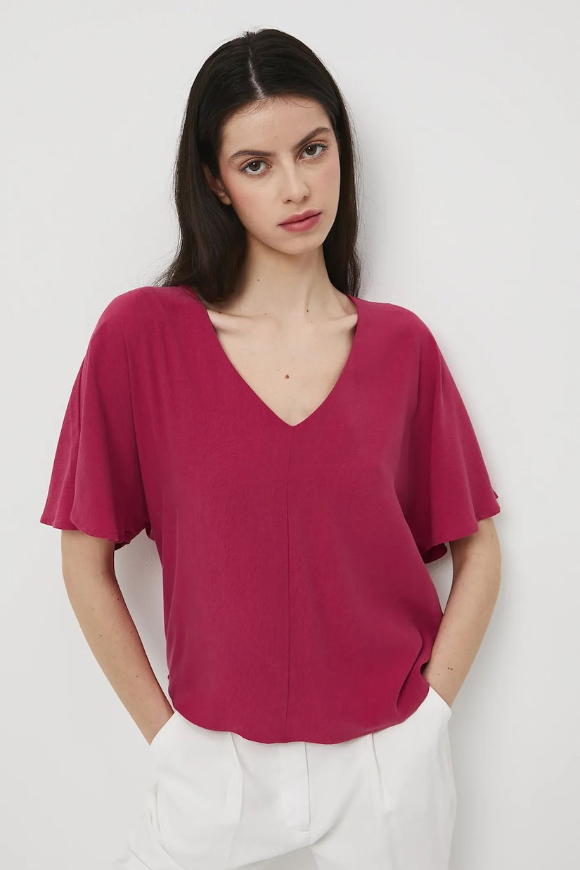 Medicine bluza culoarea rosu, neted