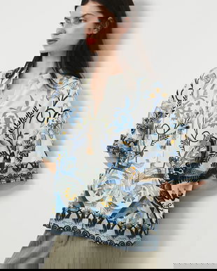 Medicine camasa din amestec de in cu guler clasic, relaxed