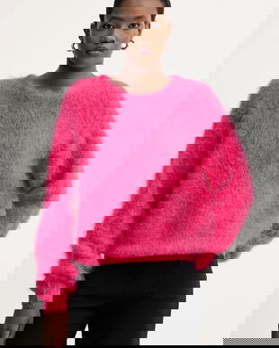 American Vintage pulover de lână culoarea roșu, NIB18A