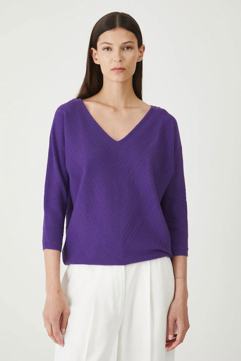 Medicine pulover culoarea violet, light