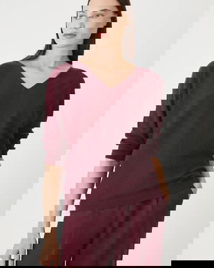 Medicine pulover culoarea bordo, light