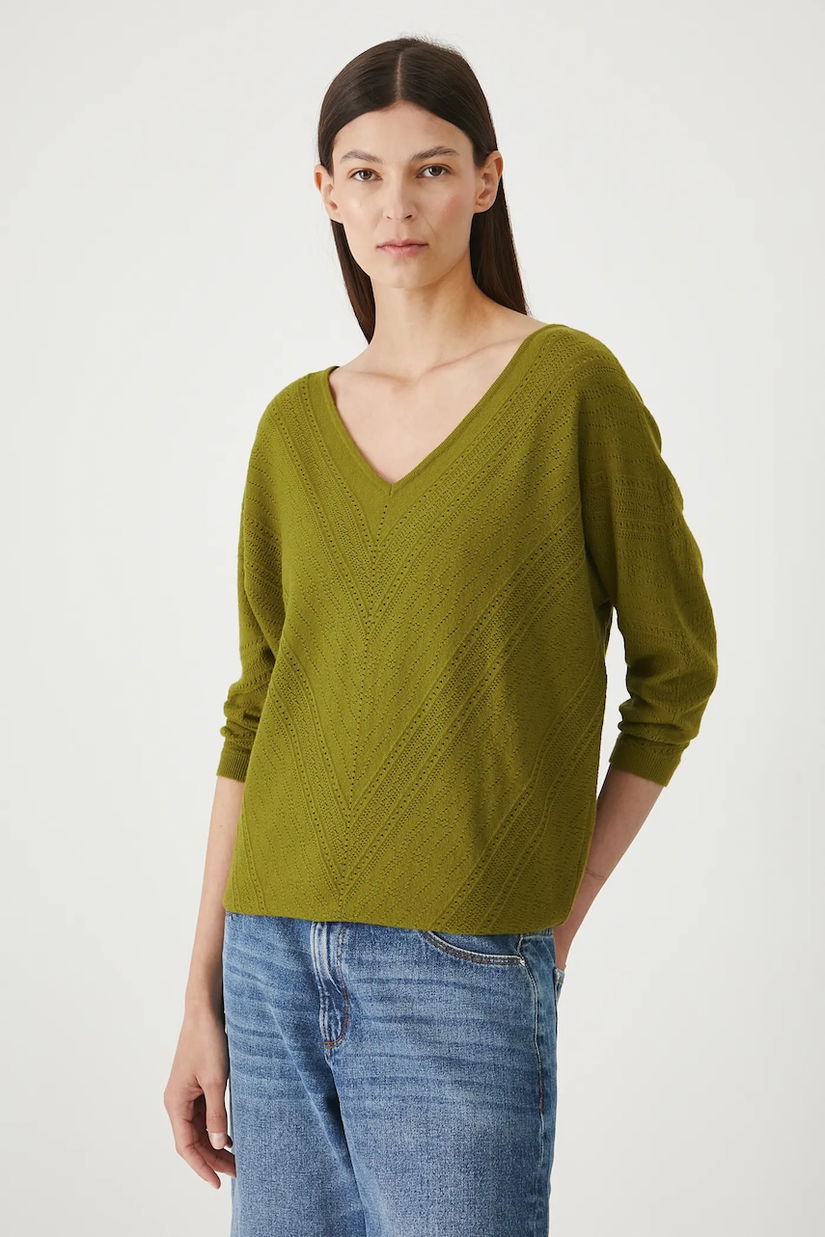 Medicine pulover culoarea verde, light