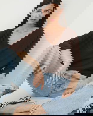 Medicine pulover culoarea maro, light