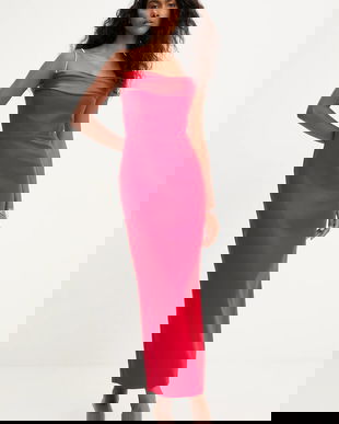 Answear.LAB rochie culoarea rosu, maxi, mulata