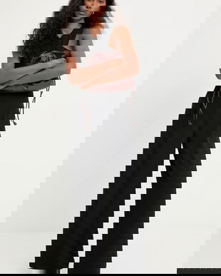 Answear.LAB salopeta culoarea negru, cu decolteu in v