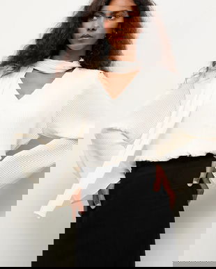 Answear.LAB bluza culoarea bej, neted