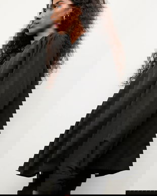 Answear.LAB bluza culoarea negru, neted