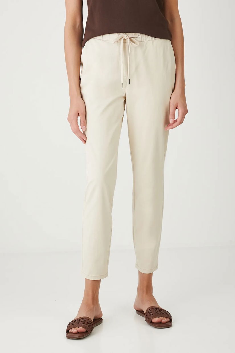 Medicine pantaloni femei, culoarea negru, fason chinos, medium waist