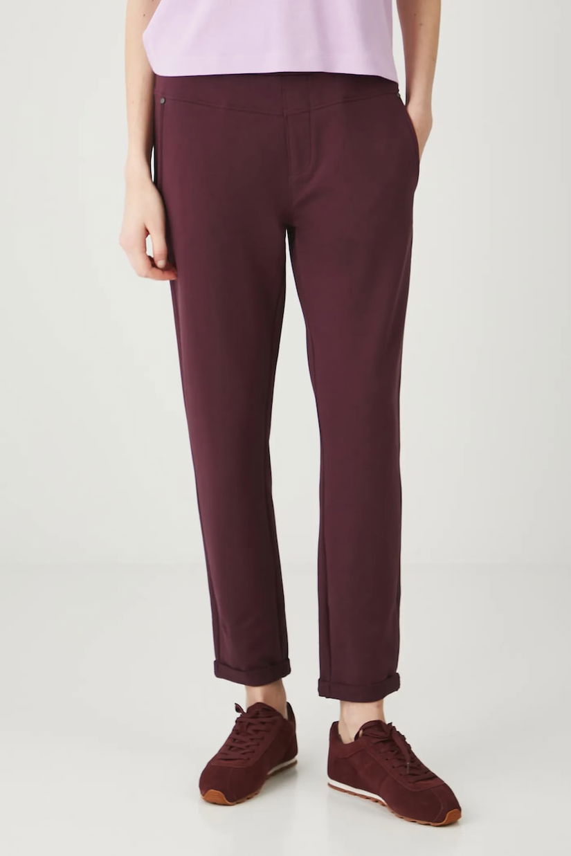 Medicine pantaloni culoarea bordo
