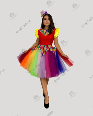 Costum Clown Multicolor Adult