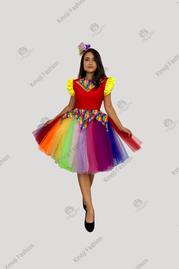 Costum Clown Multicolor Adult