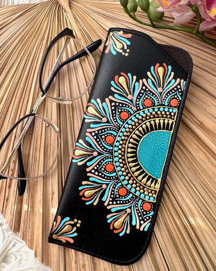 Etui ochelari pictat manual "Vacation Time"