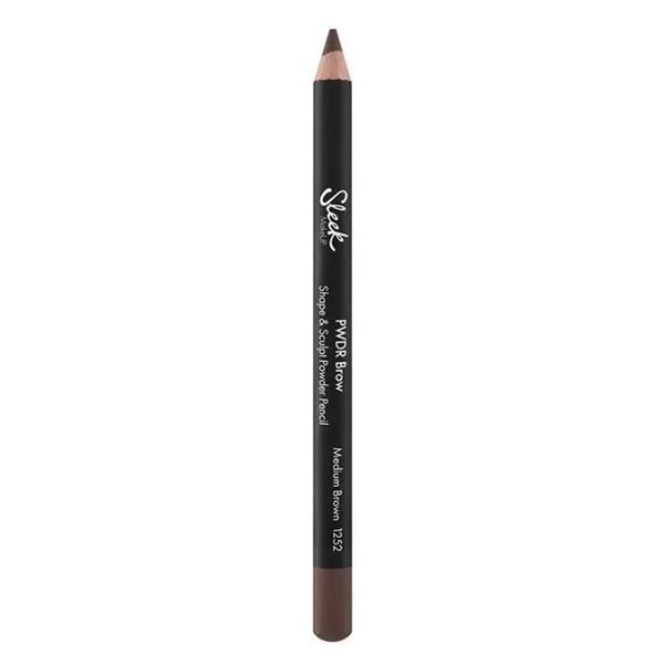 Creion pentru Sprancene - Sleek MakeUP PWDR Brow Pencil, nuanta Medium Brown, 1.29 g