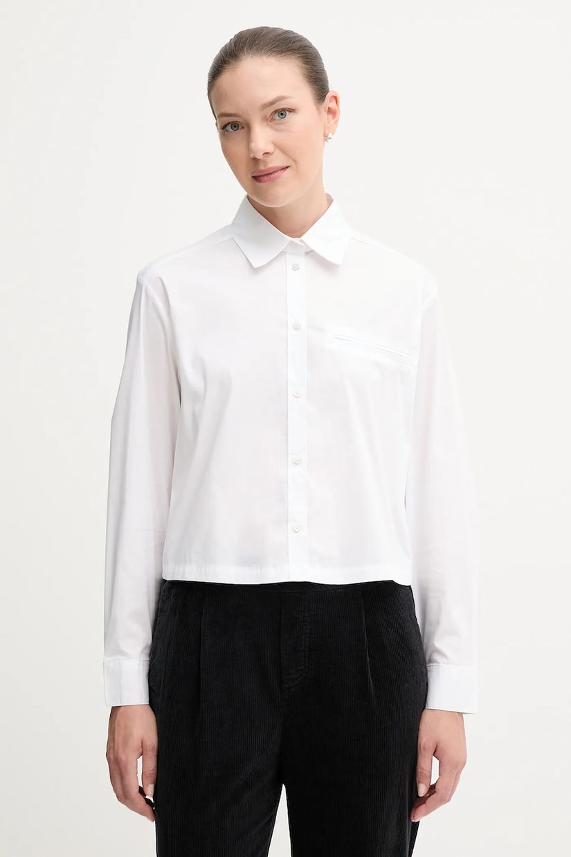 United Colors of Benetton cămașă culoarea alb, cu guler clasic, relaxed, 54KXDQ0CC