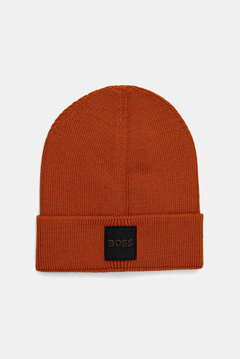BOSS Orange căciulă de lână culoarea portocaliu, 50546155