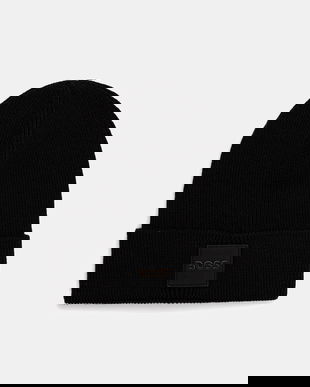 BOSS Orange căciulă de lână culoarea negru, 50546155