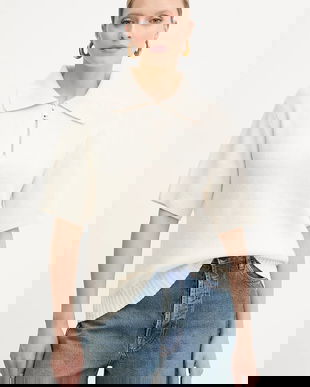 Liviana Conti pulover de lână culoarea bej, F5WC08