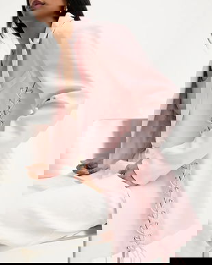 Answear Lab sacou culoarea negru, un singur rand de nasturi, neted