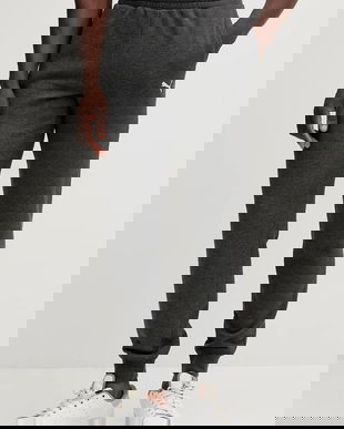 Puma pantaloni de trening culoarea gri, uni, 682614