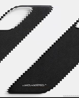 Karl Lagerfeld husă pentru telefon iPhone 16 Pro Max culoarea negru, KLHMP16XPSAFWMCK