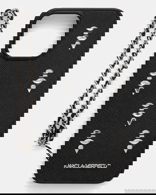 Karl Lagerfeld husă pentru telefon iPhone 16 Pro Max culoarea negru, KLHCP16XPSADJSK