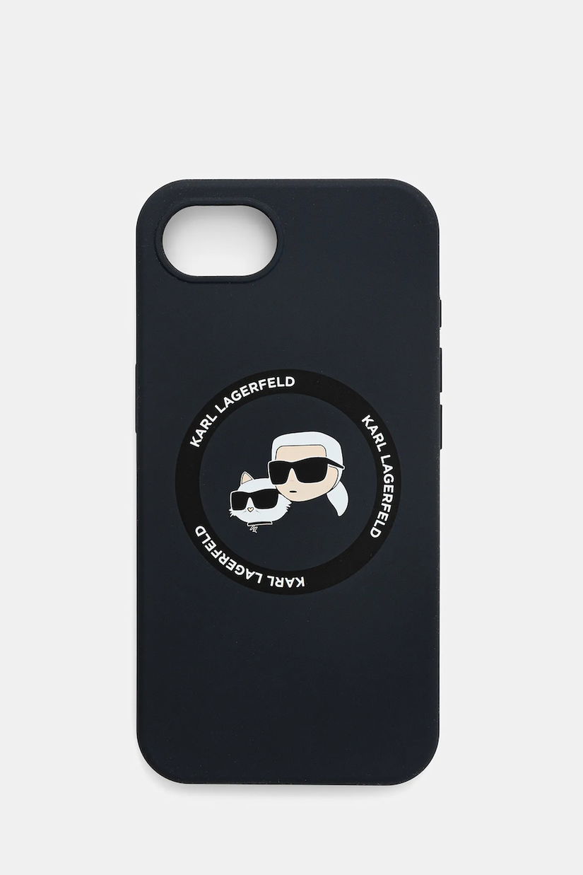 Karl Lagerfeld husă pentru telefon iPhone 16e culoarea negru, KLHMPSE4SKCHTCK