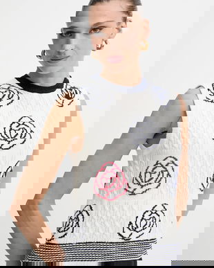 Marella vestă cu lână culoarea bej, 2523356054200