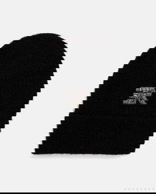 ERMANNO Firenze căciulă de lână culoarea negru, 57TV005E89