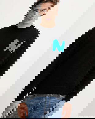 MSGM pulover de lână culoarea negru, 3940MM204.257596