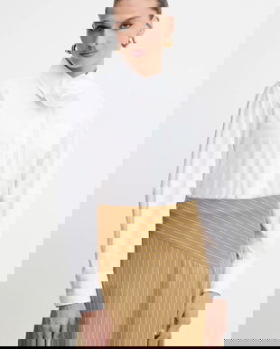 Marella cămașă din bumbac culoarea alb, cu guler clasic, regular, 2523116084200