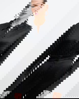 BOSS cămașă culoarea negru, cu guler clasic, regular, 50542007