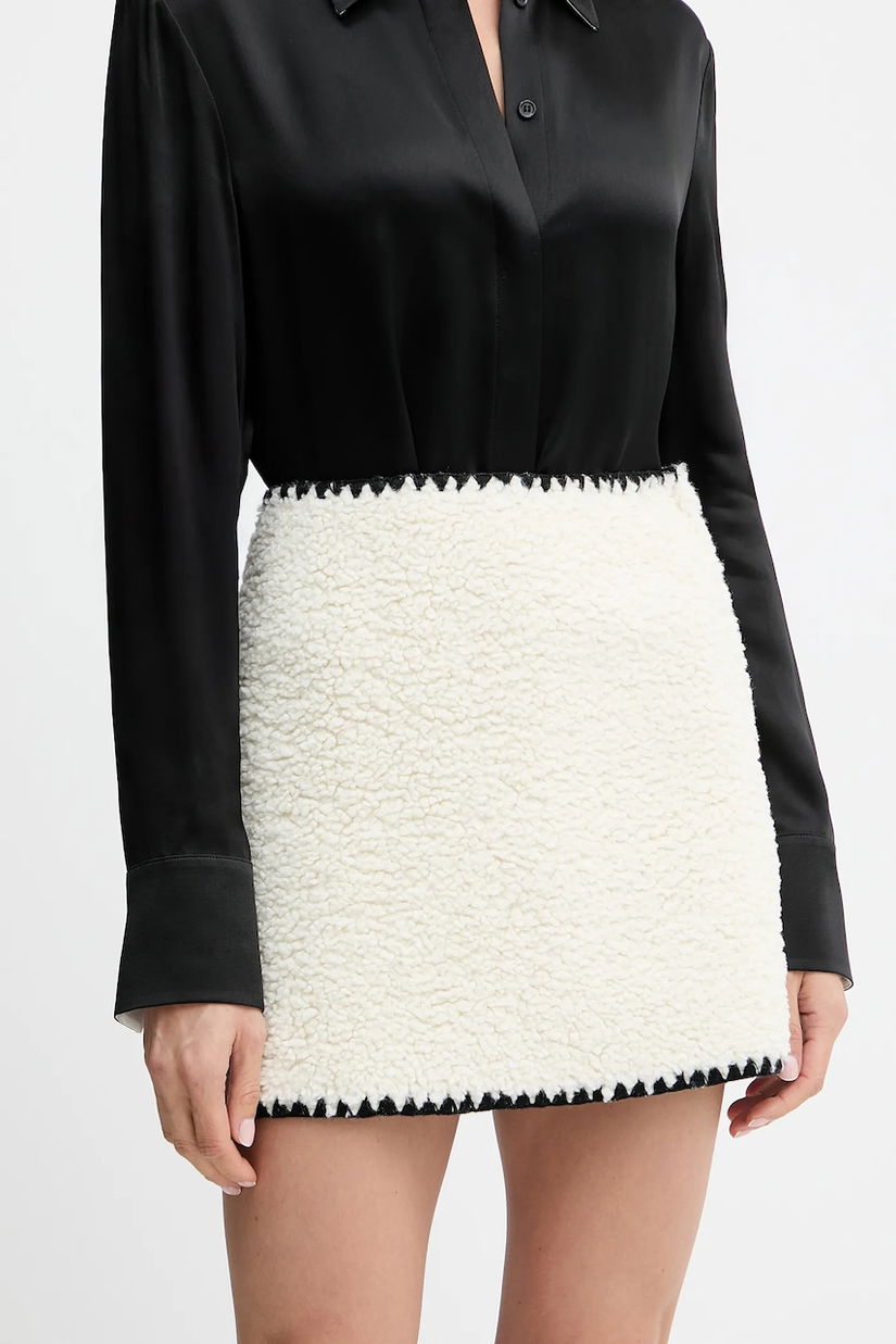 Ermanno Scervino fustă culoarea bej, mini, drept, 57TO001E99