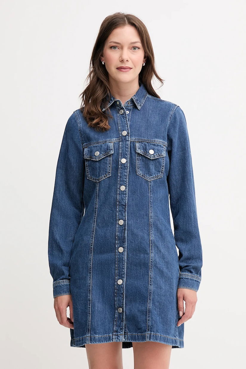 Pepe Jeans rochie jeans mini, drept, PL95377284C1