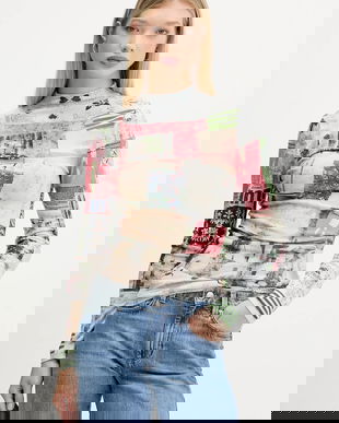 Desigual pulover MONTREAL culoarea bej, light, cu turtleneck, 25WWJF39