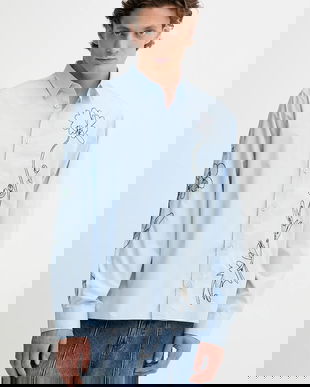 Desigual cămașă din bumbac GENOVA cu guler clasic, relaxed, 25WMCW24